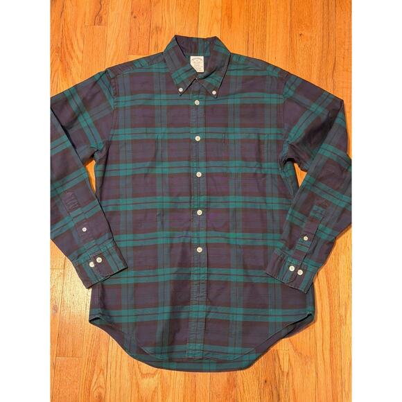 Brooks Brothers Makers OCBD Shirt Men’s USA Medium 15.5 33 Regent Blackwatch - Picture 3 of 4